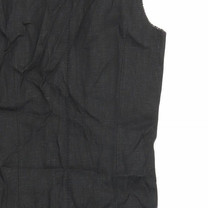 Womens UK Size 10 NEXT Black Tunic Tank