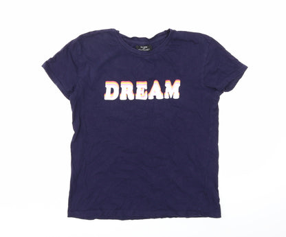 Bershka Womens Blue   Basic T-Shirt Size M