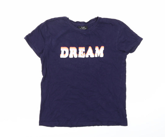 Bershka Womens Blue   Basic T-Shirt Size M