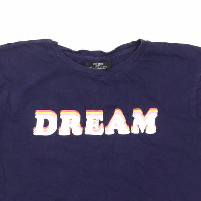 Bershka Womens Blue   Basic T-Shirt Size M