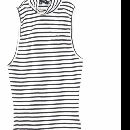 Womens UK Size 10 New Look White Basic Tank