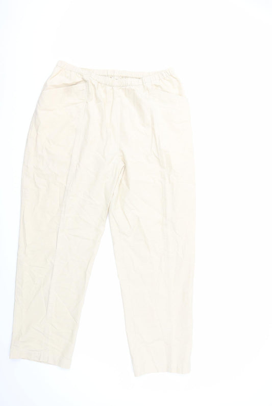 EWM Womens Beige   Trousers  Size 18 L29 in