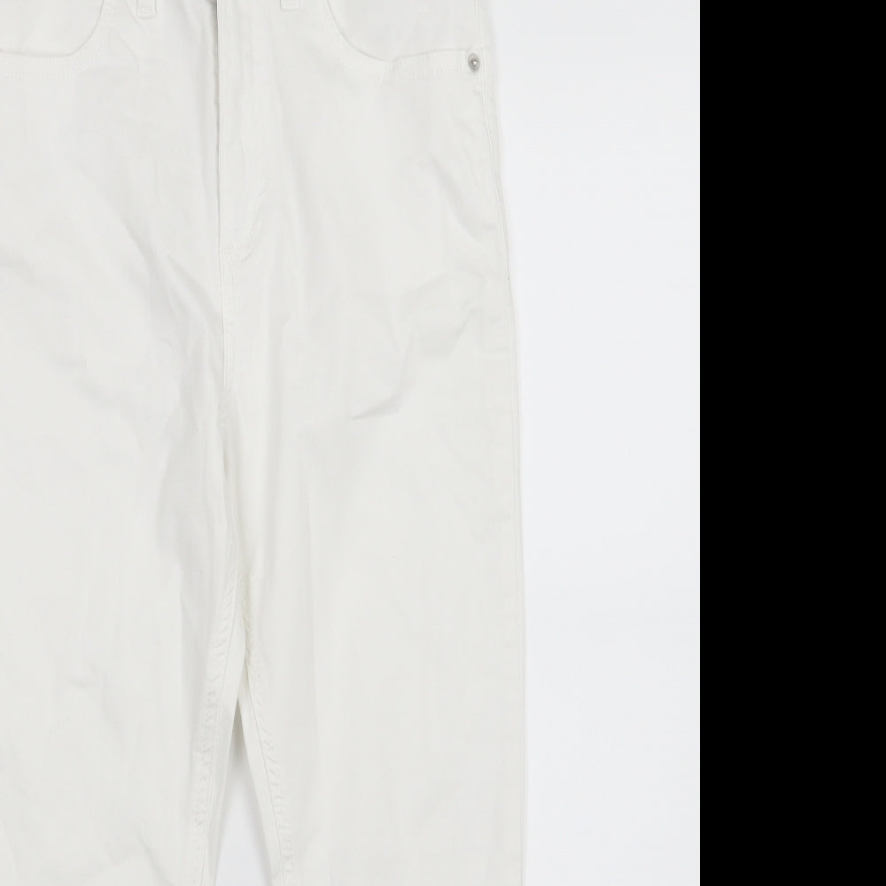 Womens UK Size 10 Marks and Spencer Regular Fit Skinny White Jeans