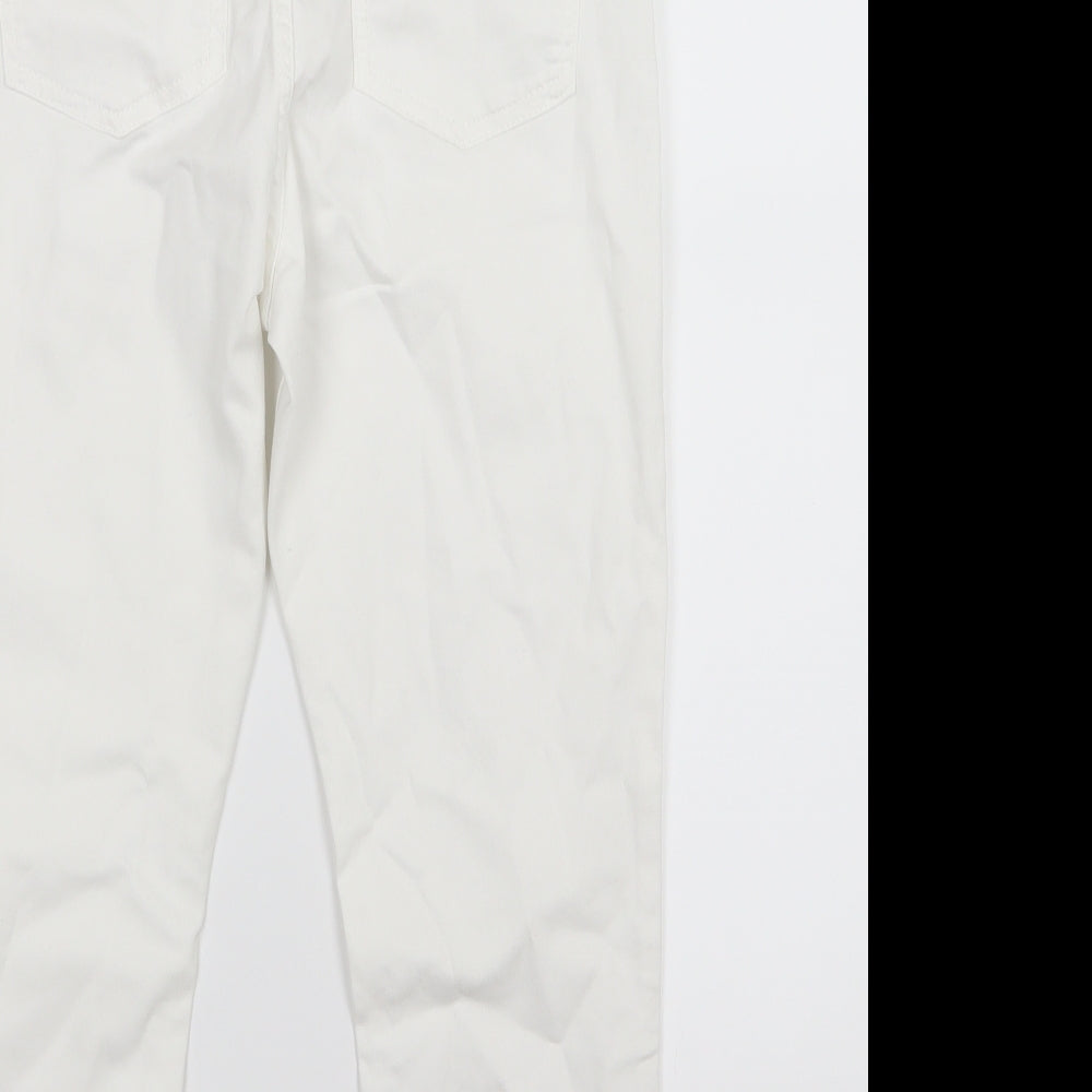 Womens UK Size 10 Marks and Spencer Regular Fit Skinny White Jeans