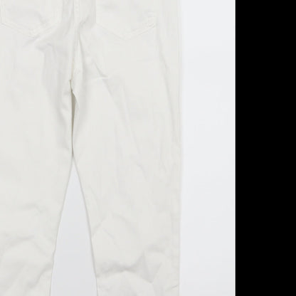 Womens UK Size 10 Marks and Spencer Regular Fit Skinny White Jeans