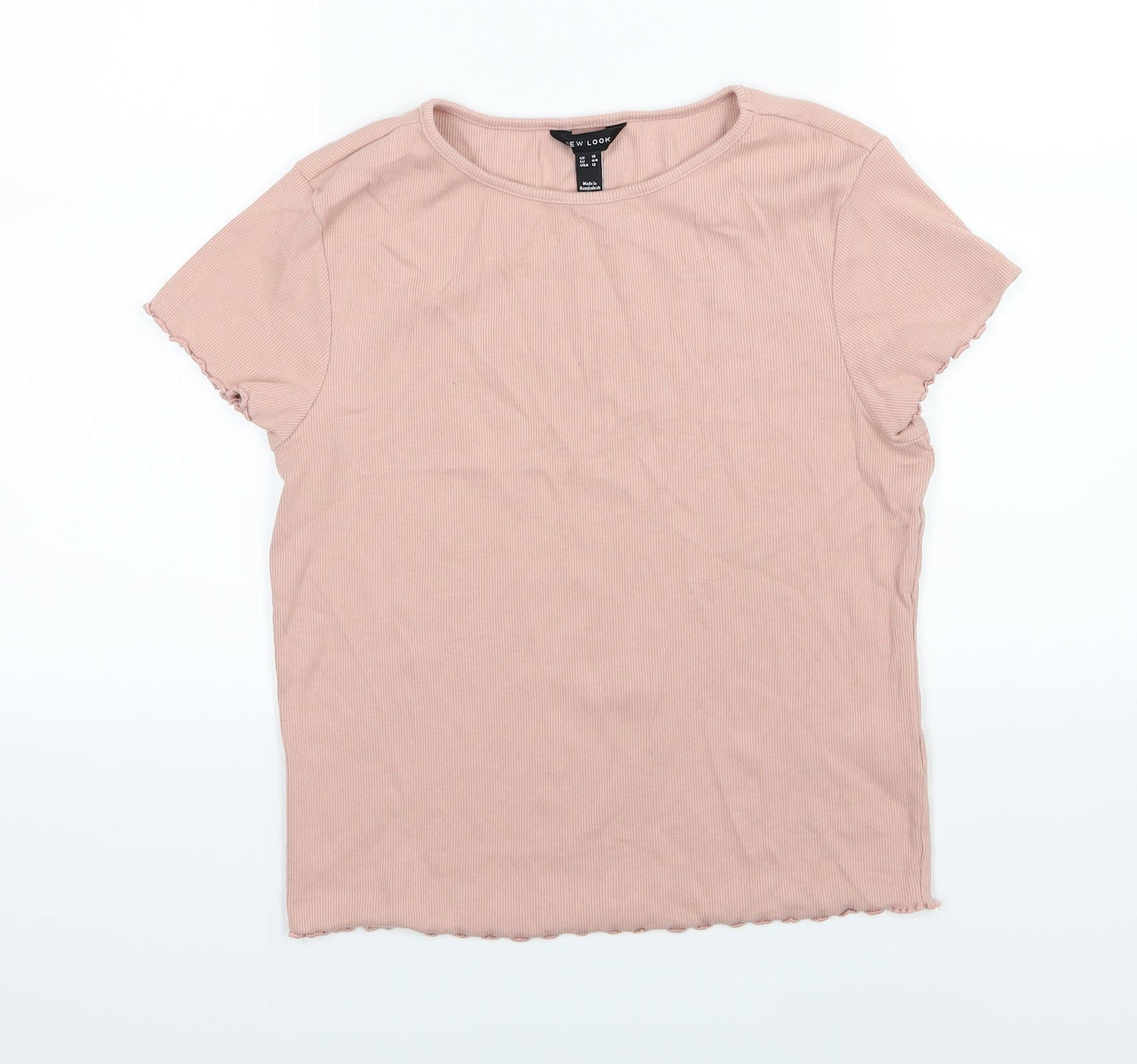 Womens UK Size 16 New Look Pink Basic T-Shirt