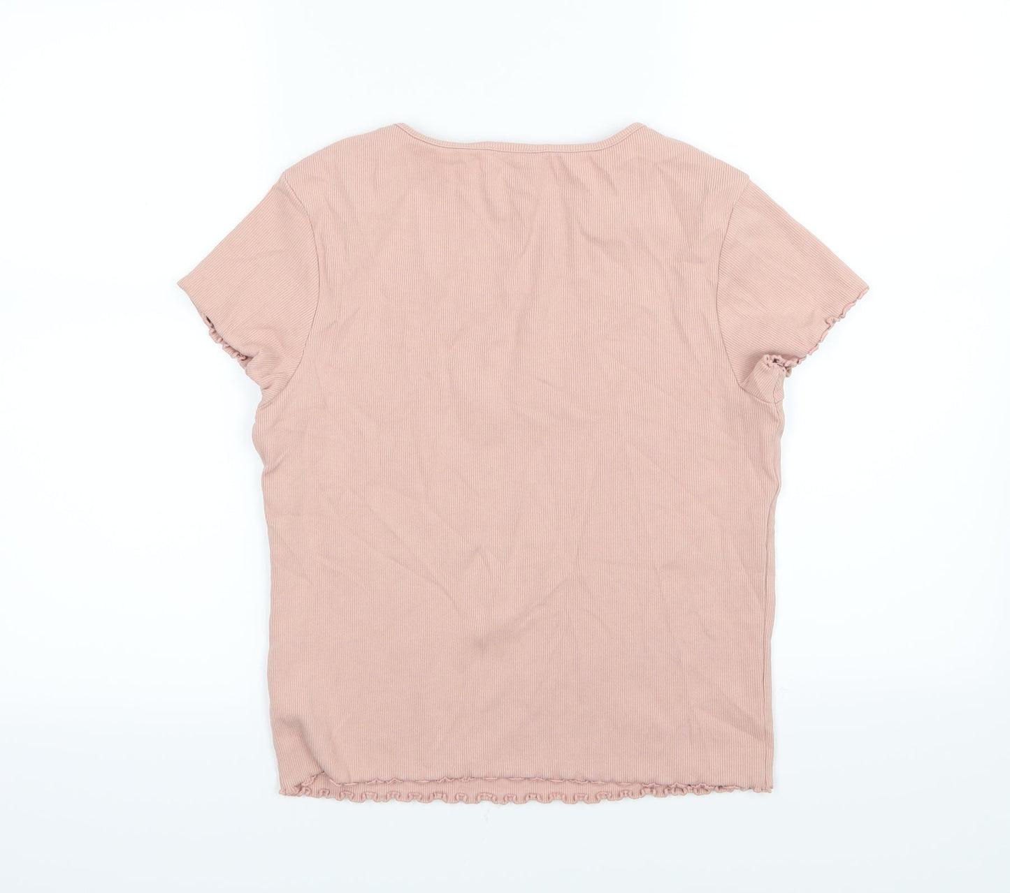 Womens UK Size 16 New Look Pink Basic T-Shirt