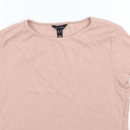 Womens UK Size 16 New Look Pink Basic T-Shirt