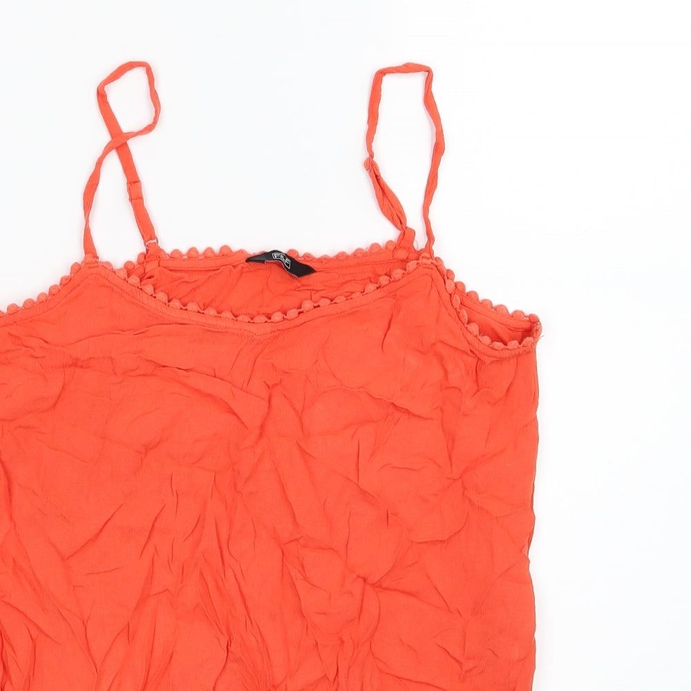 Womens UK Size 8 F&F Red Basic Blouse