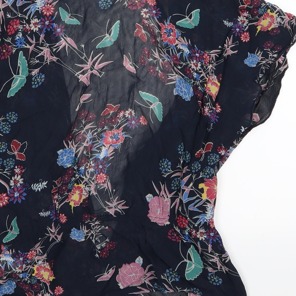 Womens UK Size 8 Atmosphere Blue Basic Blouse