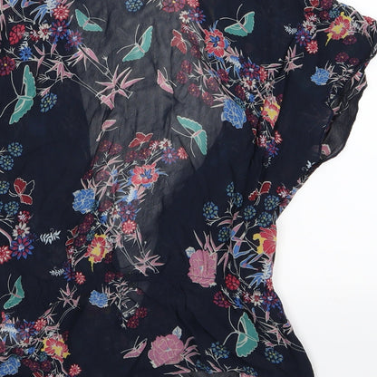 Womens UK Size 8 Atmosphere Blue Basic Blouse