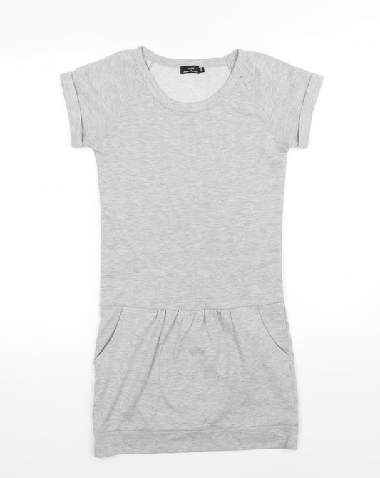Miss Anna Girls Grey  Jersey T-Shirt Dress  Size 12 Years