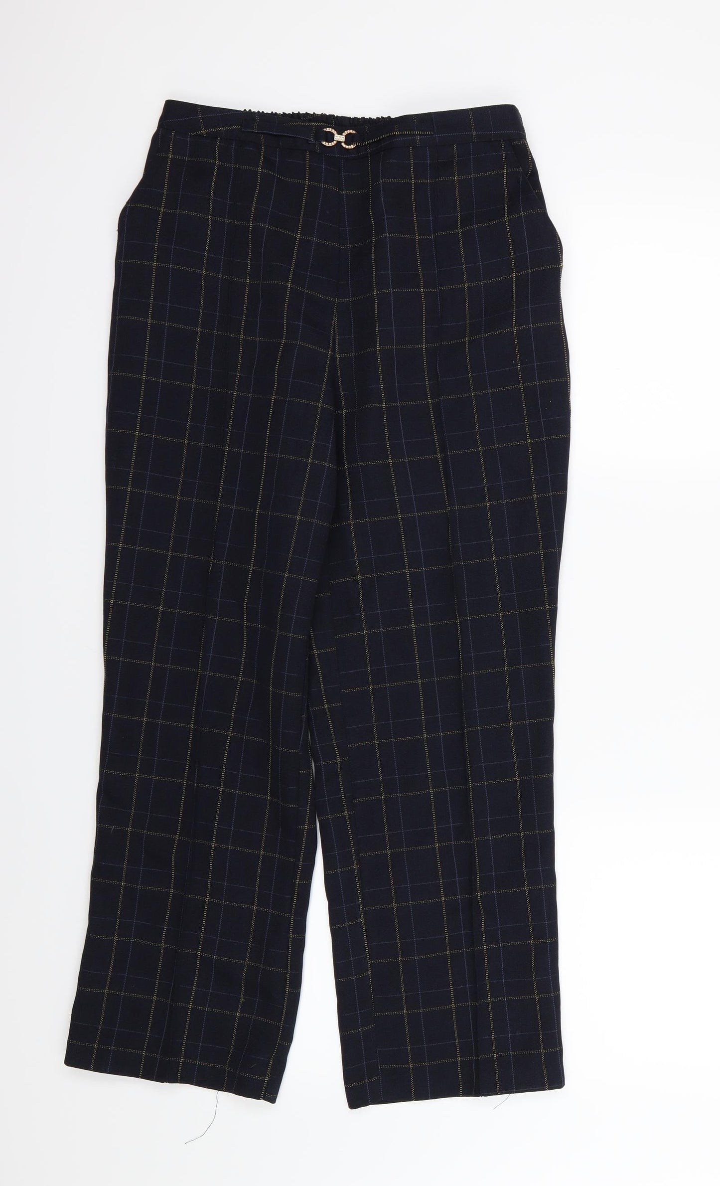 Damart Womens Blue Striped  Trousers  Size 12 L27 in