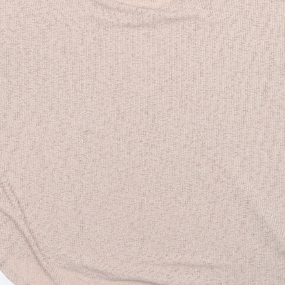 Zara Womens Pink  Knit Pullover Jumper Size S  - Asymmetric Hem