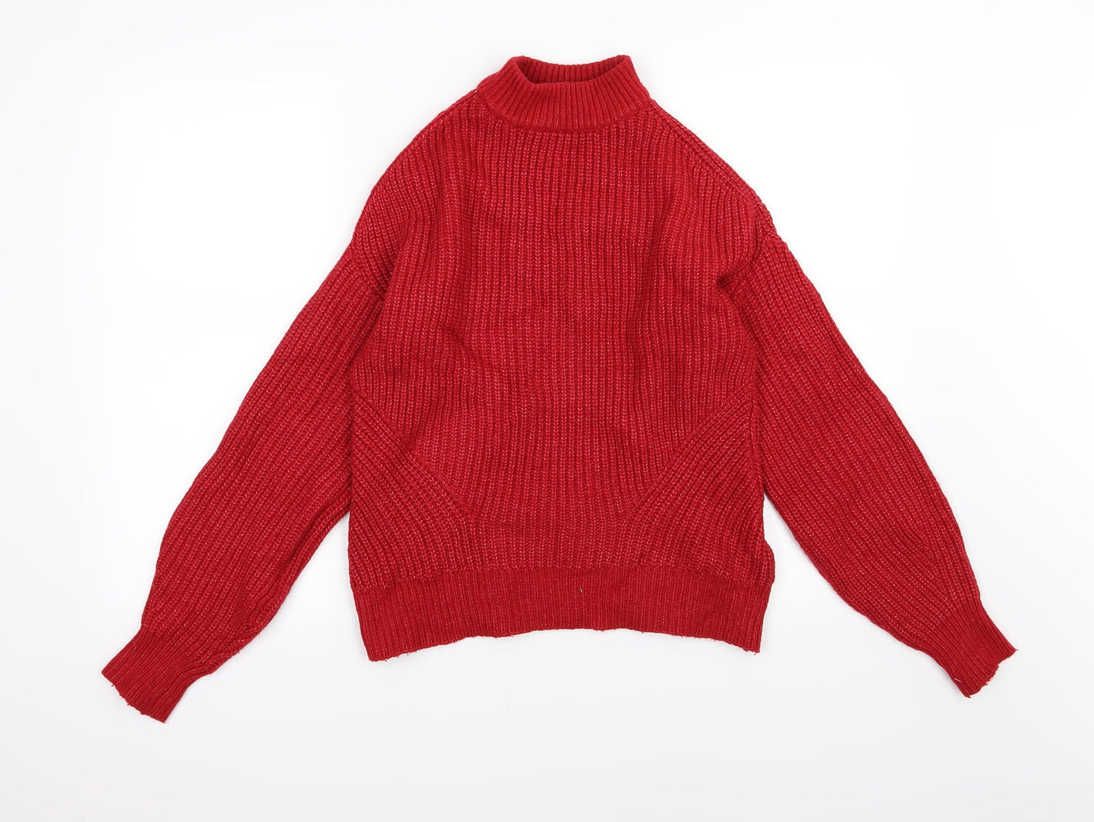 Additional front view of Primark women’s red knit jumper, size XS