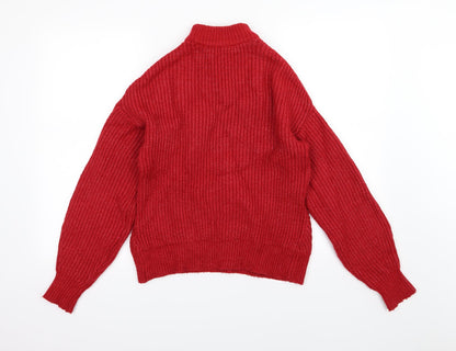 Back view of Primark women’s red knit jumper, size XS