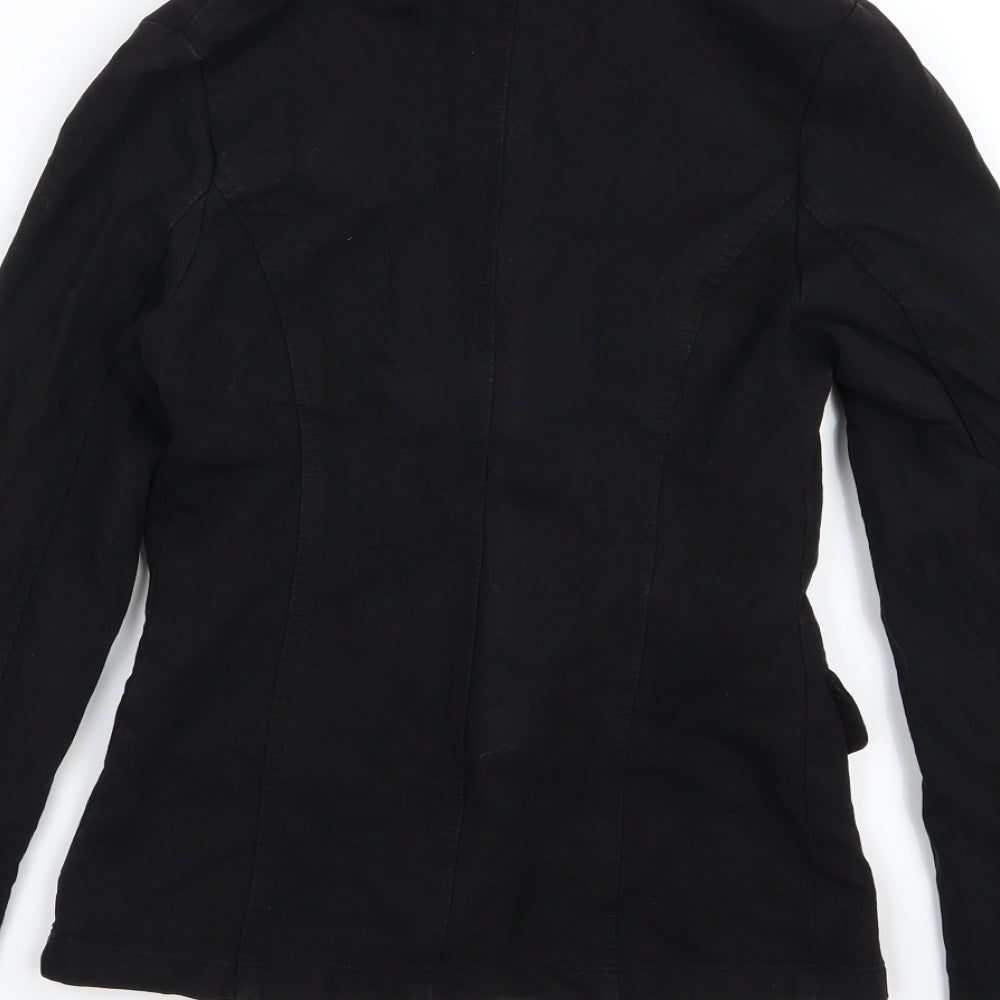 Brand and care label for Dani Group women’s black jacket, size XS