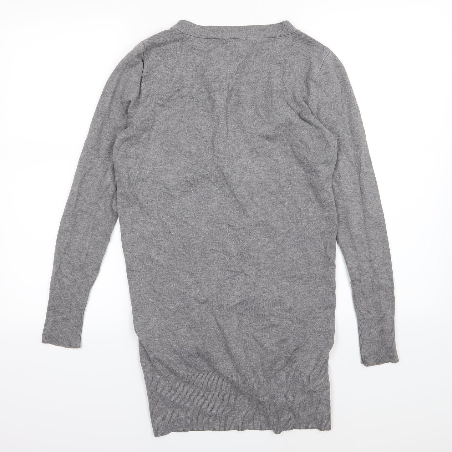 H&M Womens Grey  Knit Cardigan Jumper Size S
