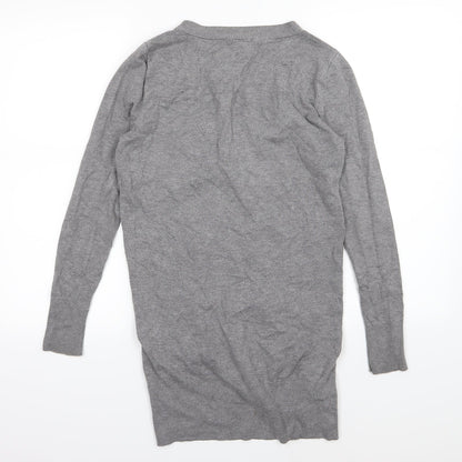 H&M Womens Grey  Knit Cardigan Jumper Size S