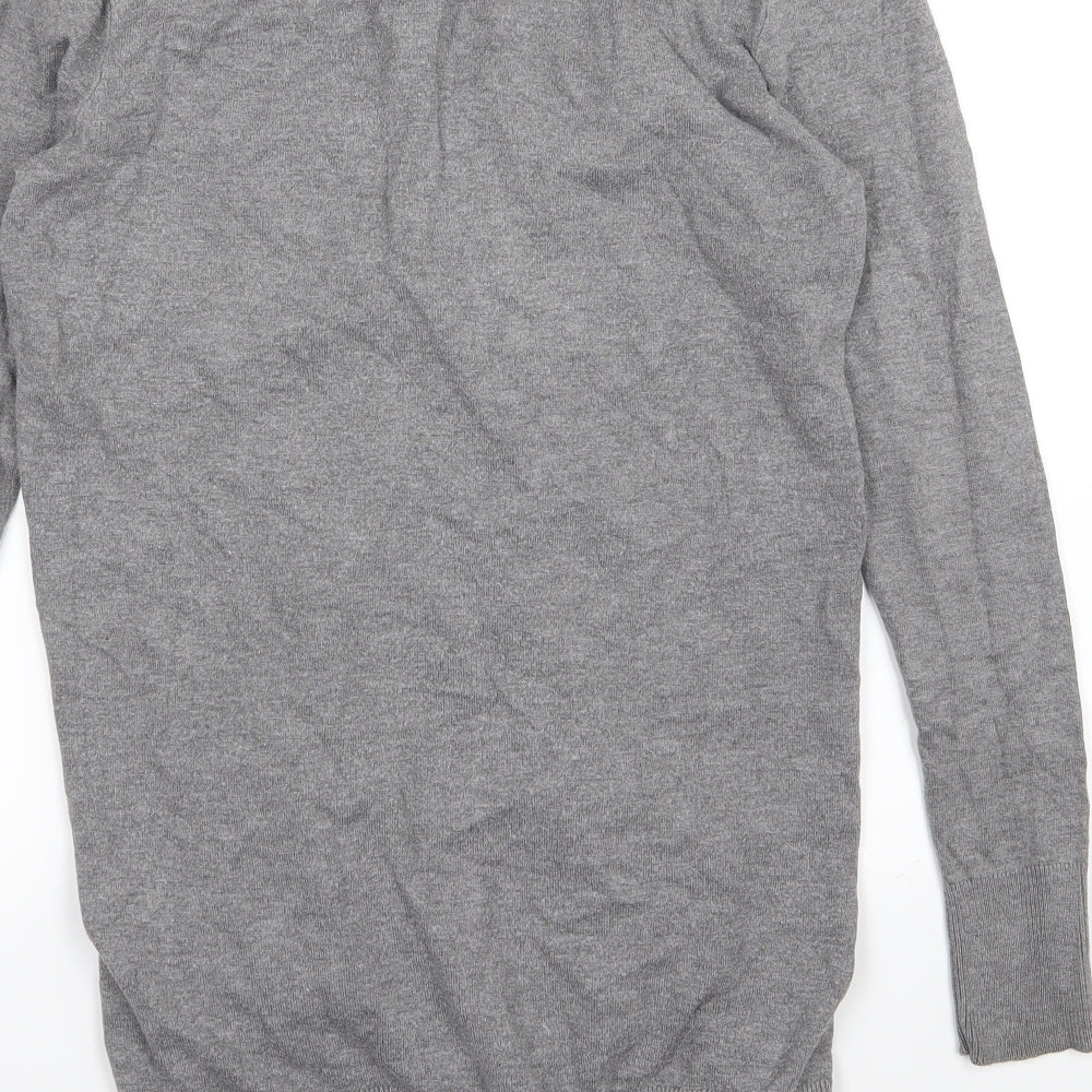 H&M Womens Grey  Knit Cardigan Jumper Size S