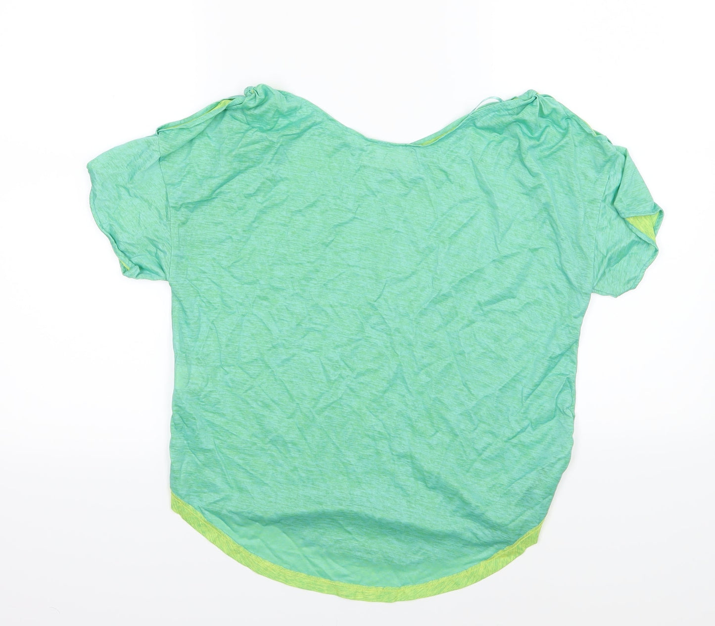 Womens UK Size S Zara Green Basic T-Shirt