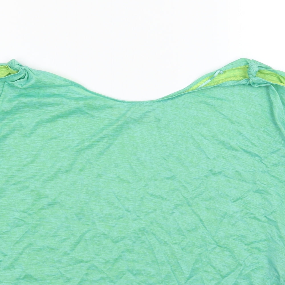 Womens UK Size S Zara Green Basic T-Shirt