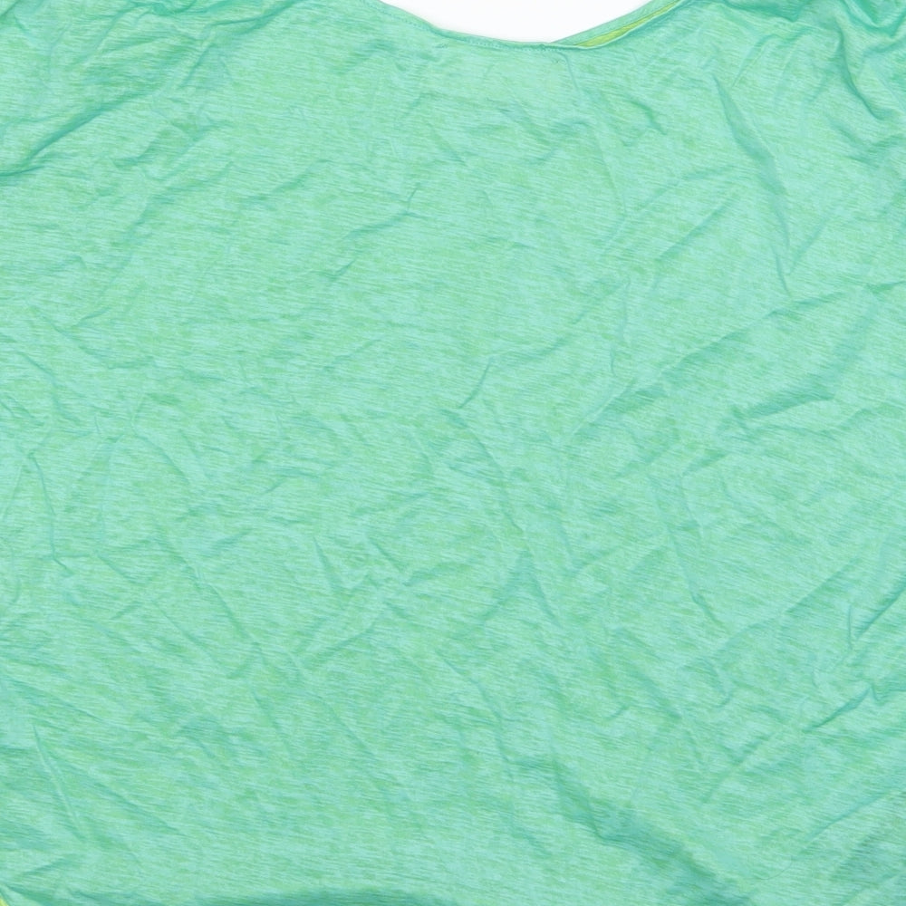 Womens UK Size S Zara Green Basic T-Shirt
