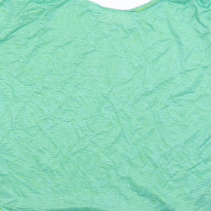 Womens UK Size S Zara Green Basic T-Shirt