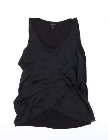 Ann Taylor Womens Black   Basic Tank Size S  - Ruffle Detail