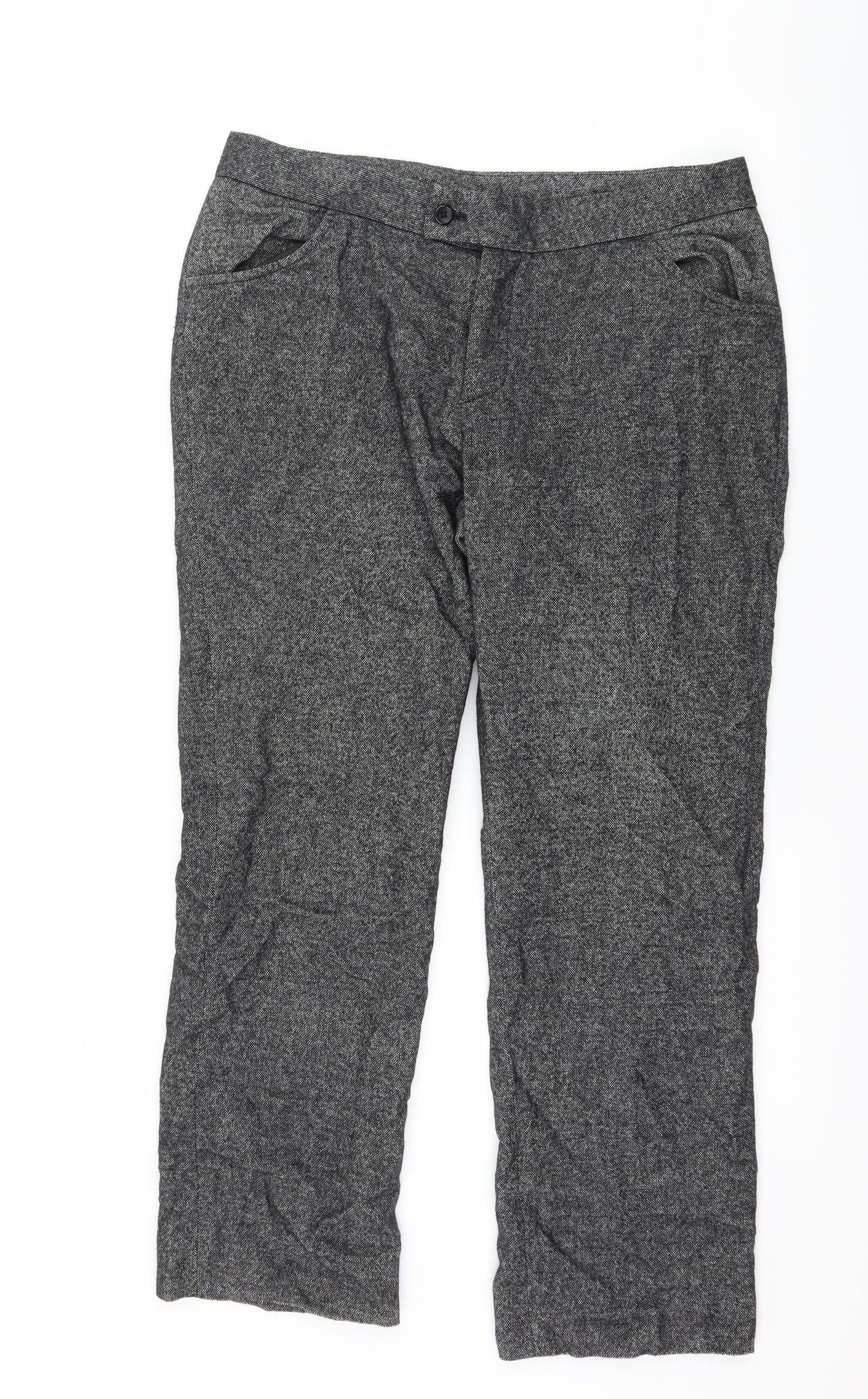 Womens UK Size 34 in Preworn Regular Fit  Grey Trousers