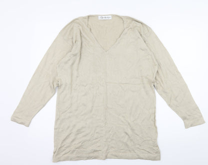 Berkertex Womens Beige  Knit Pullover Jumper Size 14