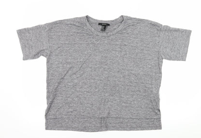 FOREVER 21 Womens Grey  Jersey Basic T-Shirt Size M