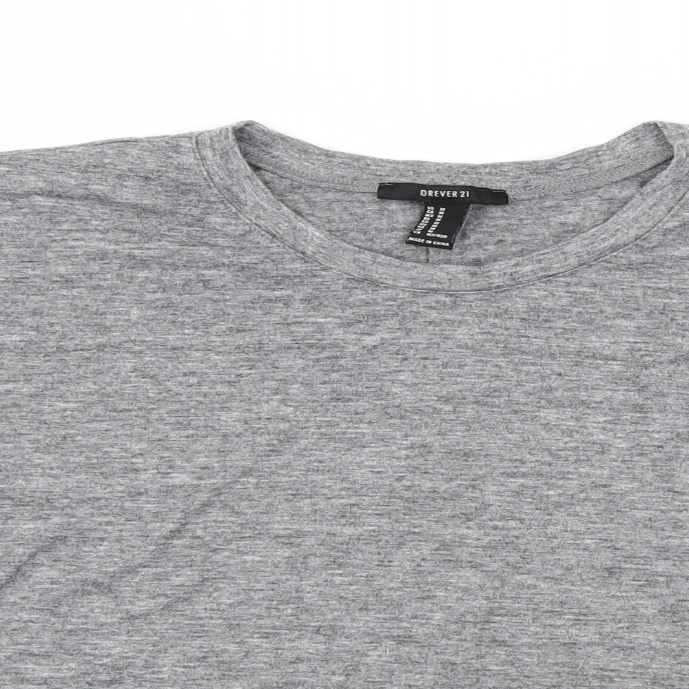 FOREVER 21 Womens Grey  Jersey Basic T-Shirt Size M