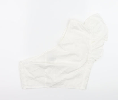 PRETTYLITTLETHING Womens White   Basic Blouse Size 10