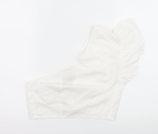 PRETTYLITTLETHING Womens White   Basic Blouse Size 10