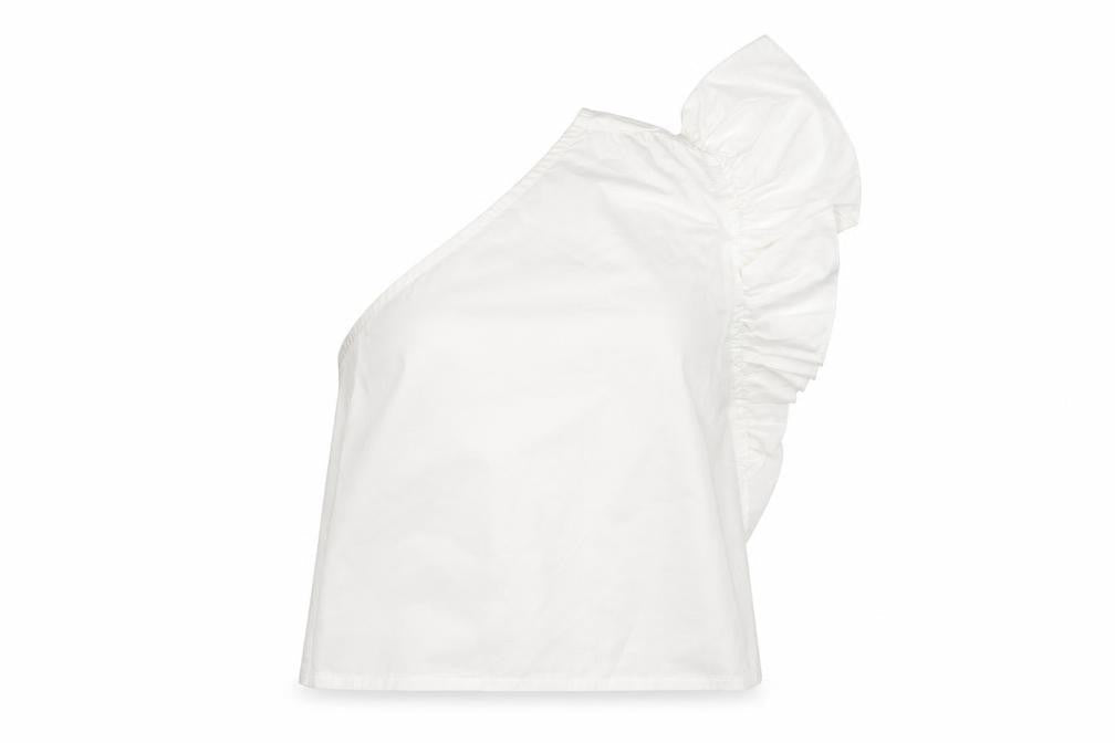 Womens UK Size 10 PRETTYLITTLETHING White Basic Blouse