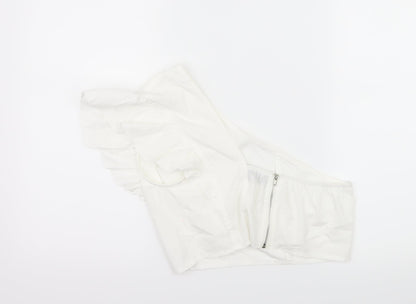 PRETTYLITTLETHING Womens White   Basic Blouse Size 10