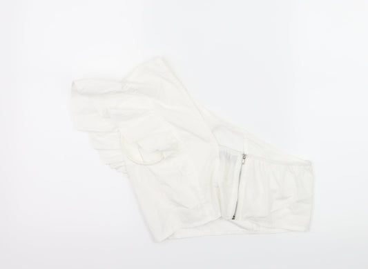 PRETTYLITTLETHING Womens White   Basic Blouse Size 10