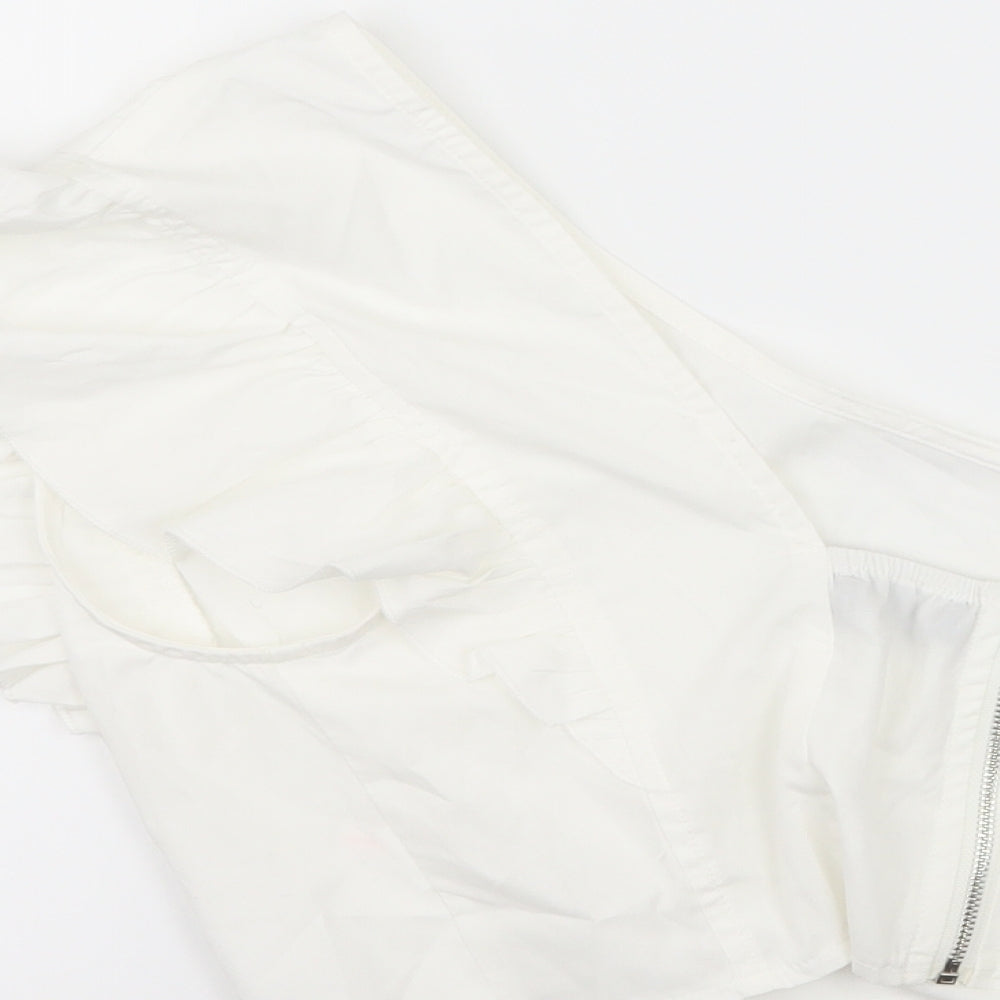 PRETTYLITTLETHING Womens White   Basic Blouse Size 10