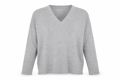 Front view of Zara women’s grey knit jumper, size M