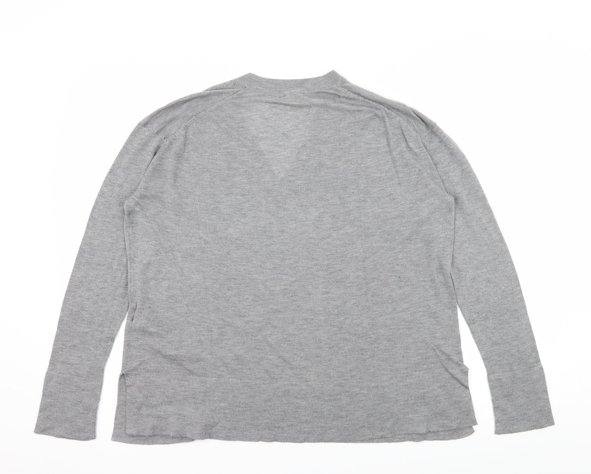 Back view of Zara women’s grey knit jumper, size M