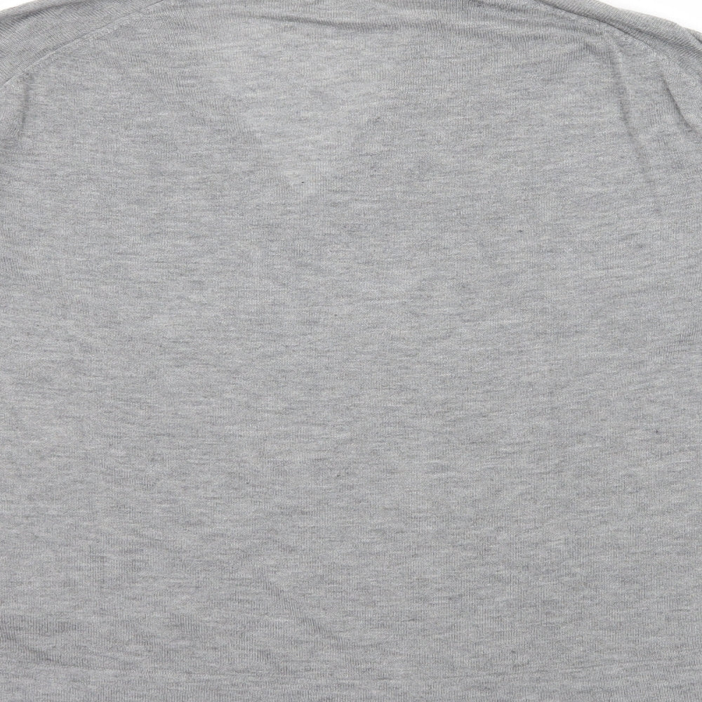 Brand and care label for Zara women’s grey knit jumper, size M