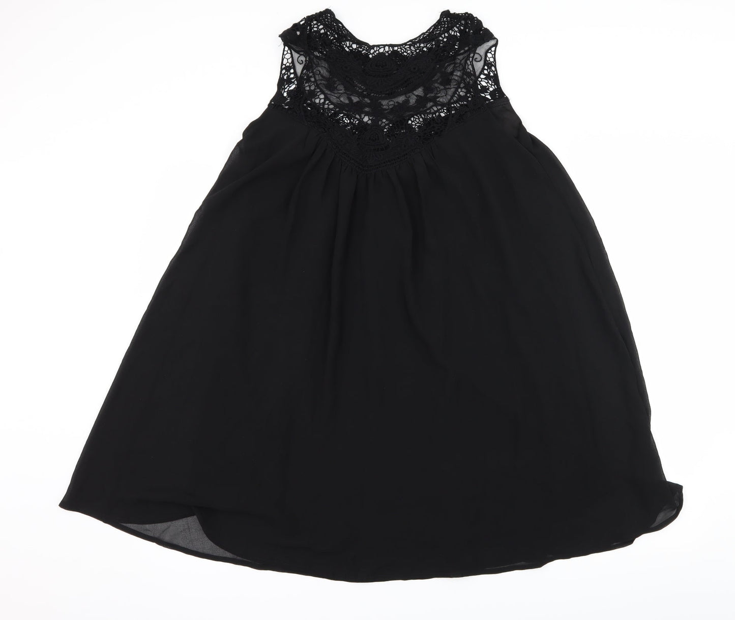 Boohoo Womens Black   A-Line  Size 8  - Lace Detail