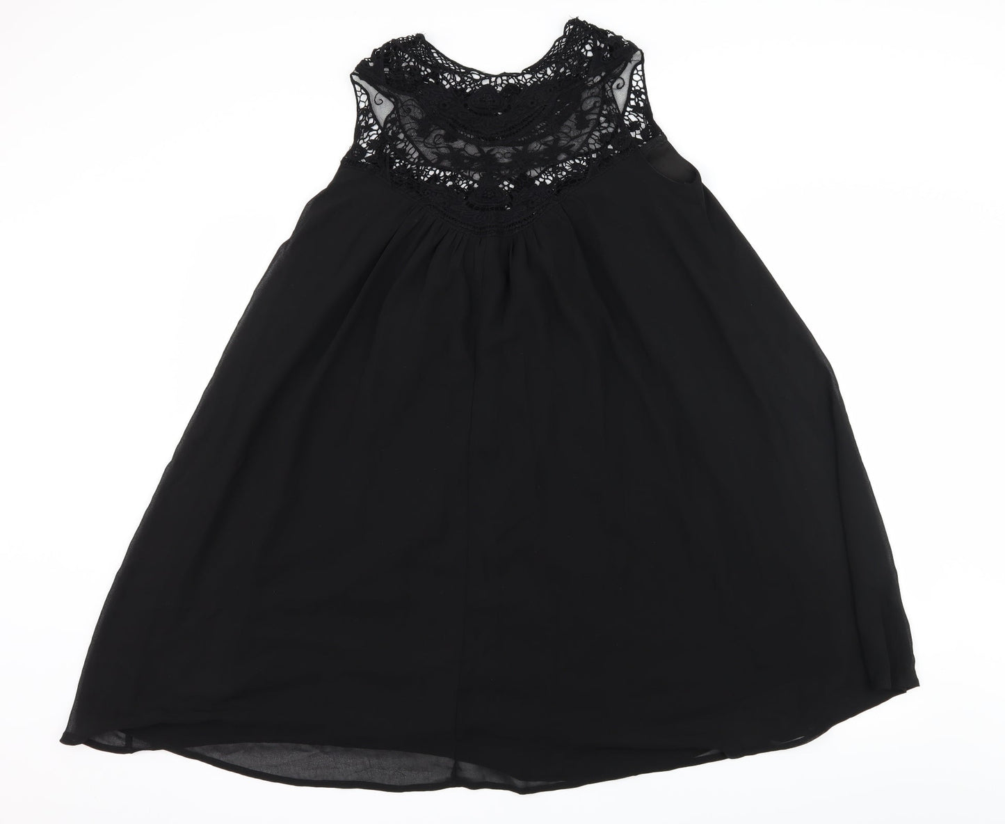 Boohoo Womens Black   A-Line  Size 8  - Lace Detail