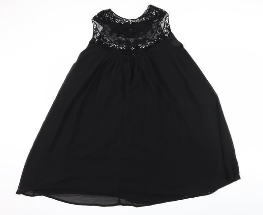 Boohoo Womens Black   A-Line  Size 8  - Lace Detail