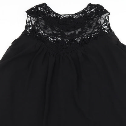 Boohoo Womens Black   A-Line  Size 8  - Lace Detail