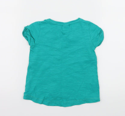 Fearne Girls Blue  Jersey Basic T-Shirt Size 12-18 Months  - Make up