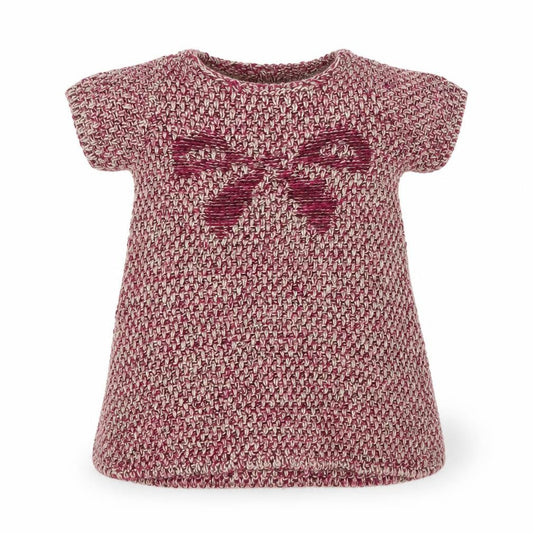 Zara Girls Pink Geometric Knit Jumper Dress  Size 6-9 Months  - Bow