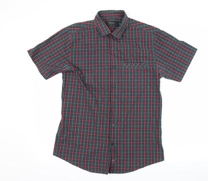 Mens UK Size M Topman Red  Button-Up Short Sleeve Casual Shirt