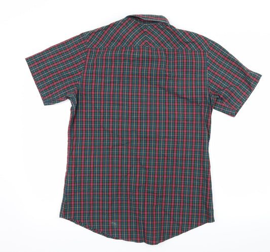 Topman Mens Red Plaid   Button-Up Size M